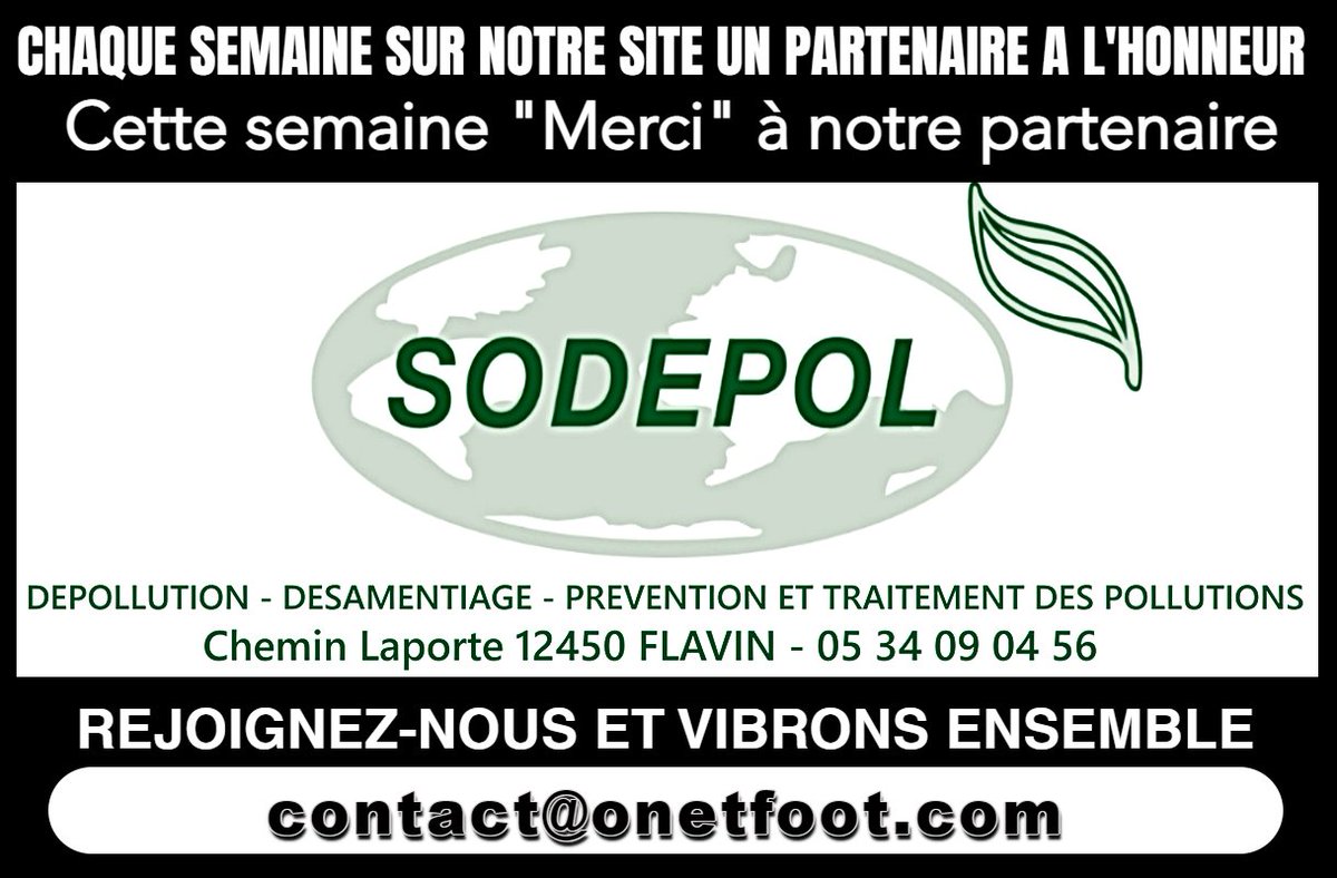 Découverte cette semaine d'un nouveau partenaire arrivé cette saison 2021/2022.

Merci à lui pour son engagement à nos côtés avec Onet Le Château Football