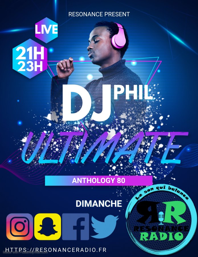 resonancewebra1's tweet photo. BONSOIR TOUS LE MONDE
VOTRE PROGRAMME DE CE DIMANCHE SUR RESONANCE :
RETROUVEZ A:
🎤🎤🎤 21H DJ PHIL ET SON ULTIMATE ANTHOLOGY 80 (LIVE)
POUR NOUS ECOUTER:
https://t.co/RRDC5VbtBt
VENIR DISCUTER AVEC NOUS SUR LE DISCORD:
https://t.co/w70o1ikzIX https://t.co/LTixYT7DPM