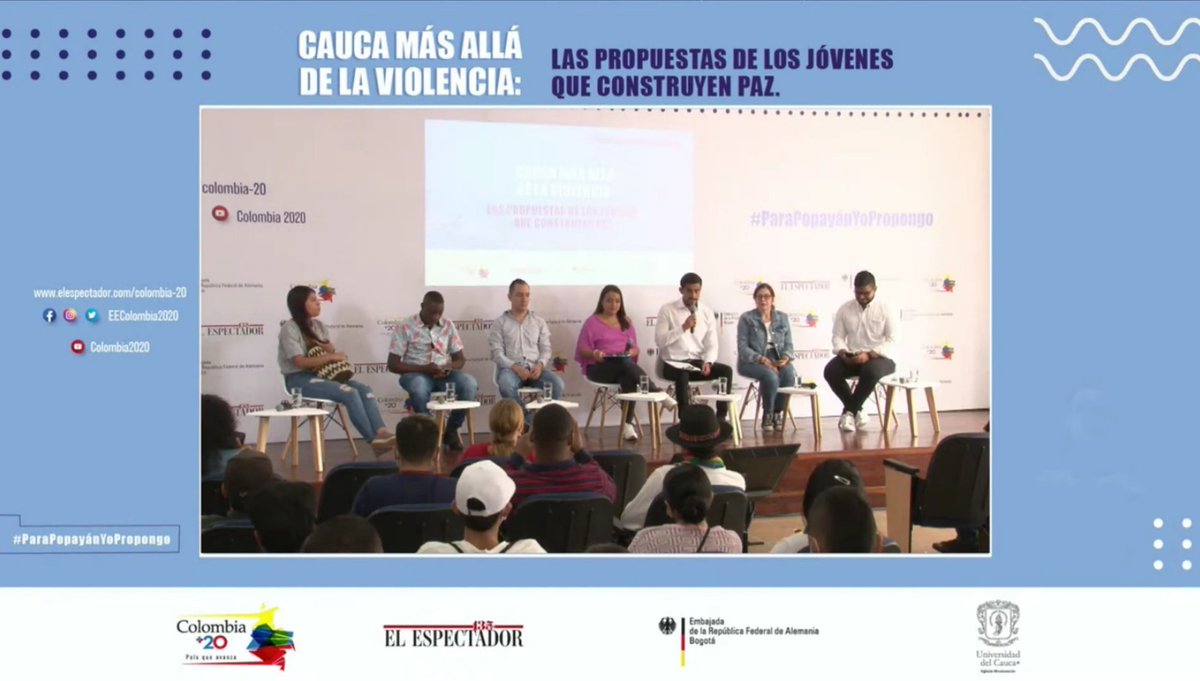 #RenovandoLaHistoria | El viernes 25 de marzo participamos en el Evento “Cauca más allá de la violencia: las propuestas de los jóvenes que construyen paz” organizado por la <a href="/EmbAlemaniaCOL/">Alemania en Colombia</a> y <a href="/EEColombia2020/">Colombia+20</a> de <a href="/elespectador/">El Espectador</a> llevado a cabo en la <a href="/unicauca/">Universidad del Cauca</a> en la ciudad de Popayan.