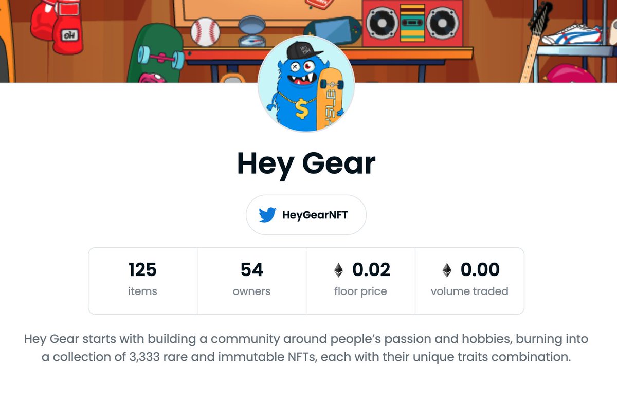 HeyGearNFT's tweet photo. 0 to mint, floor price 0.02
Grab your chance: https://t.co/32wW7MiJYB

More details in our discord:
https://t.co/qAhaPeVmWv

#heygear #NFTs #NFTCommunity #NFT #Metaverse #presale #mint #gear #FreeMint https://t.co/X5jFh37Ykg