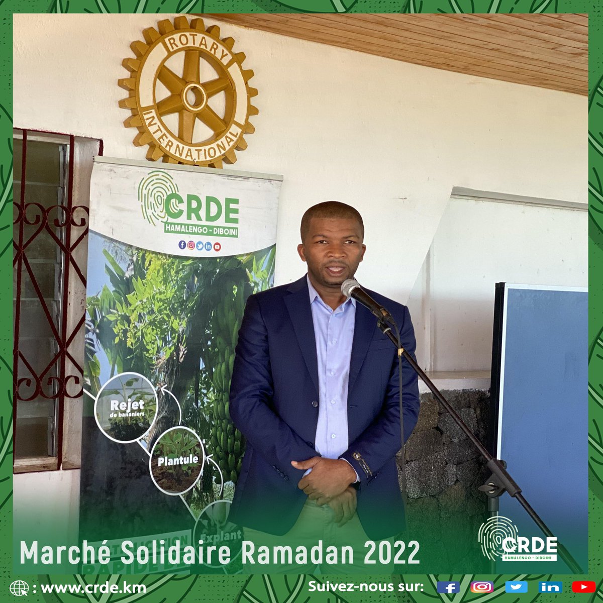 crdediboini's tweet photo. #MarchéSolidaireJour1
Retour en images de l’ouverture officielle du marché solidaire organisé par le @crdediboini en collaboration avec le @PNUD_Comores et le @gouvkm.
Consommez local, mangez bio. 
#ramadankareem2022🌙✨🕌🙏🤲🏻♥️ 
#marchesolidaire
#crdehamalengodiboini https://t.co/8hUdfzypVw
