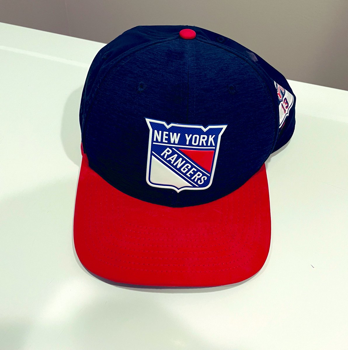 NYRANGERS_87's tweet photo. #NYR Gameday Giveaway! If Laffy Scores, his Team Issued &amp; Worn Hat from his Rookie Season will be given away. Follow, Like &amp; Retweet to be considered. #NHL #MLB #Yankees #Mets #MarchMadness #RockChalk #HockeyTwitter https://t.co/beH2IaVH06