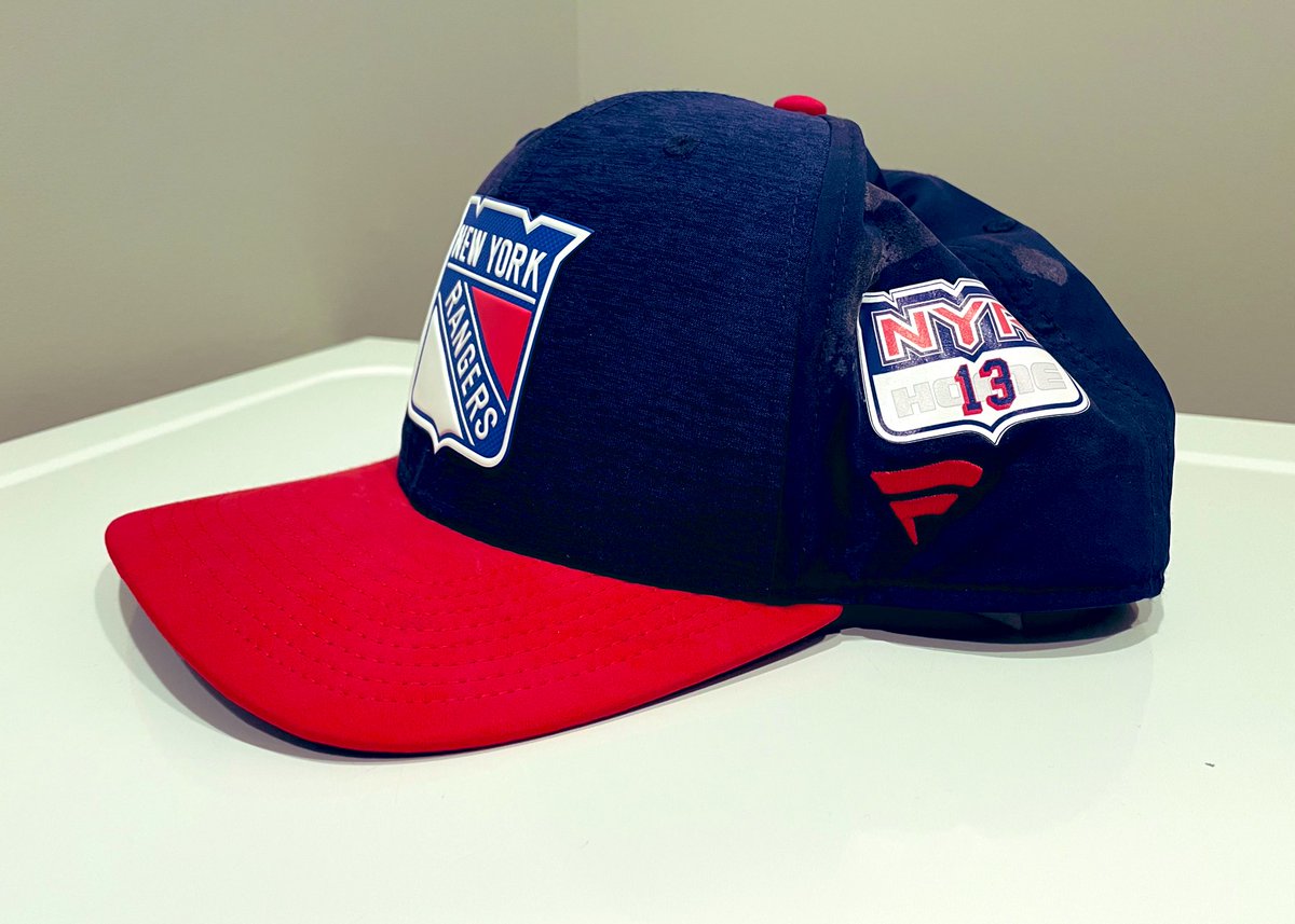 NYRANGERS_87's tweet photo. #NYR Gameday Giveaway! If Laffy Scores, his Team Issued &amp; Worn Hat from his Rookie Season will be given away. Follow, Like &amp; Retweet to be considered. #NHL #MLB #Yankees #Mets #MarchMadness #RockChalk #HockeyTwitter https://t.co/beH2IaVH06