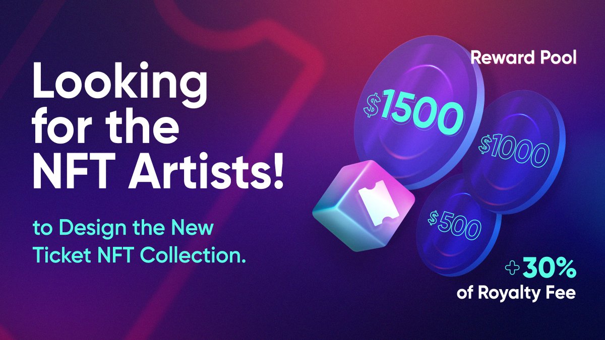 UpRockCom's tweet photo. NFT Design #Contest for the remarkable #NFTCommunity
Reward Pool: $3,000 + 30% of Royalty Fee
To nominate your best artist;
Follow us > @TheTicketSol
RT and tag an artist in the NFT Space
Fill the form: https://t.co/7BmetwPUTP
by April 10th, 6pm UTC
#SolanaNFTs #Airdrop https://t.co/NYlyApPF0o