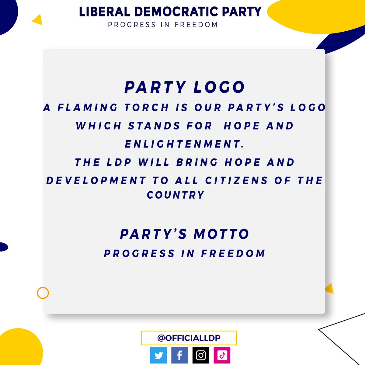 officialLDP_'s tweet photo. We are official !! This is who we are and what we stand for.

#ProgressInFreedom
#3hye🔥
@TDzineku @kodwoboateng @KodwoBoateng1 https://t.co/Kxpaa228lk