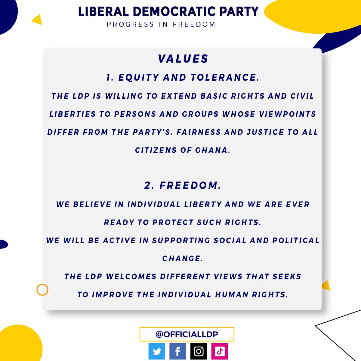 officialLDP_'s tweet photo. We are official !! This is who we are and what we stand for.

#ProgressInFreedom
#3hye🔥
@TDzineku @kodwoboateng @KodwoBoateng1 https://t.co/Kxpaa228lk