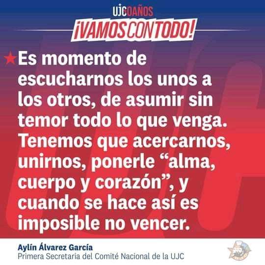 #Cuba #VamosConTodo en este #60UJC. #LasTunas apoyando a nuestro #PartidoCC
<a href="/DiazCanelB/">Miguel Díaz-Canel Bermúdez</a> 
<a href="/japortalmiranda/">José Angel Portal Miranda</a> 
<a href="/RenGallego3/">René Gallego</a> 
@JaimeErnestoC 
@VivianaDps 
<a href="/YadiraEscobarP1/">Yadira Escobar Pérez</a> 
<a href="/NorkisSnchez3/">Norkis Sánchez</a> 
<a href="/HGDGuillermoDo1/">HGD GuillermoDomínguez</a> 
<a href="/hegtunas/">Hospital Ernesto Guevara de la Serna</a> 
@MunicipalPadre 
<a href="/salud_amancio/">Salud Amancio</a>