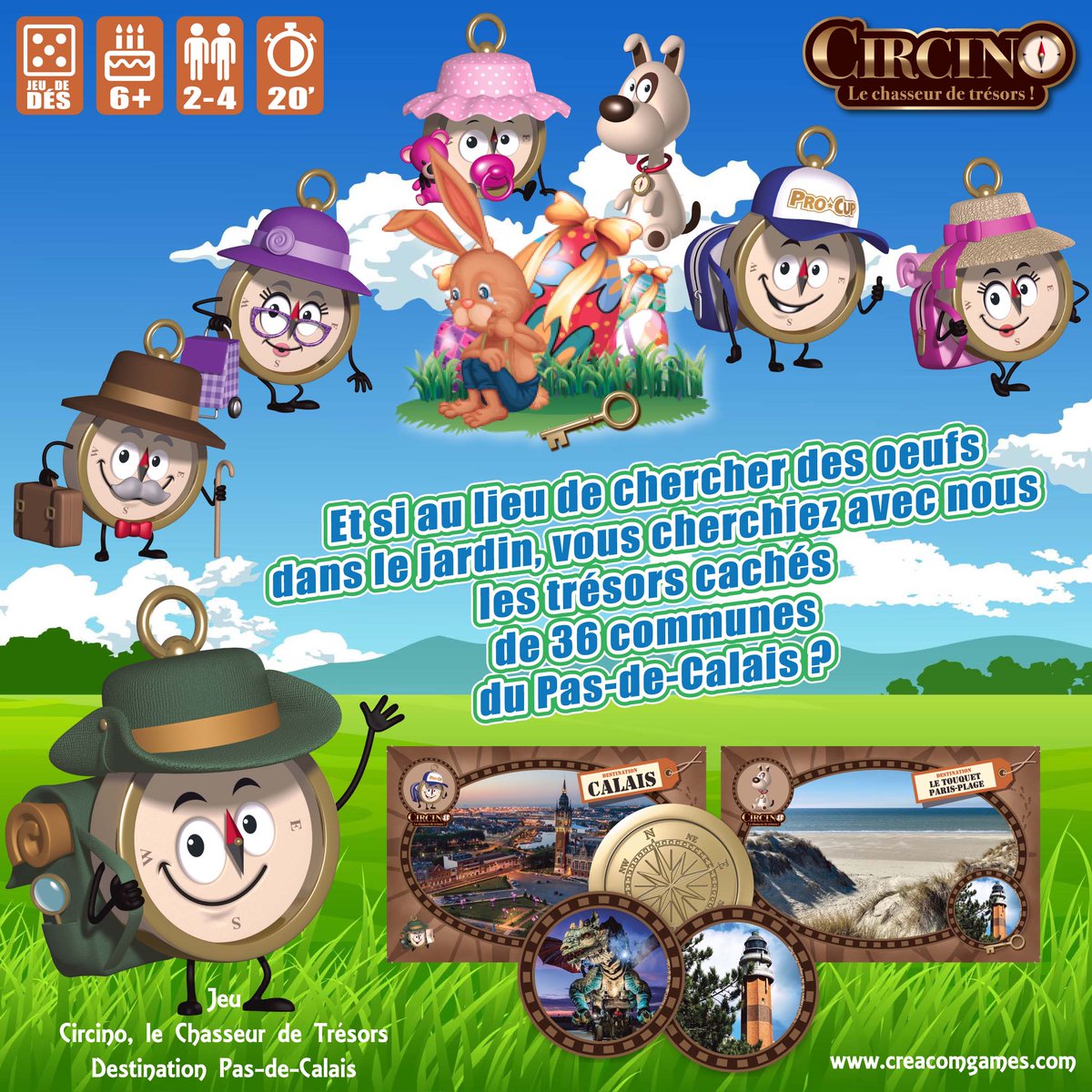 CreacomGames's tweet photo. Circino, le Chasseur de Trésors - Destination Pas-de-Calais 🎲
https://t.co/VY7ggiaHGb
#creacomgames #cadeau #pâques #62 #patrimoine #découverte #famille #jeudesociété #jeu @pasdecalais62 @cdt62 https://t.co/mlG9wVueNq