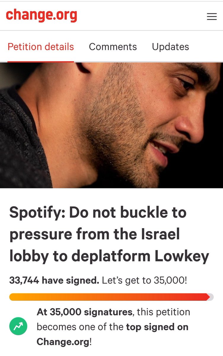 aneesafalasteen's tweet photo. ๐ฅ To all supporters of #HumanRights & @Lowkey0nline:
Come on guys! Plz sign & share the petition below โฌ๏ธ
In just a couple of days, we've reached 33,744 signatures. Let's smash it ๐ช๐ผ & let's reach the very maxxx of signatures ๐Thks โค๏ธ #StandWithLowkey
https://t.co/RXxu61nta0 https://t.co/bTnXIcTqvi