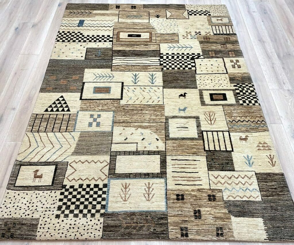 Kicking off April with this unique Staff Pick: A beautiful Muridke Rug is beautiful brown, ivory, and blue notes. This extraordinary piece is available to be seen at the recently opened <a href="/sofasandstuff/">Sofas & Stuff</a> in Cheltenham and is also available online on our website. What a beauty! …