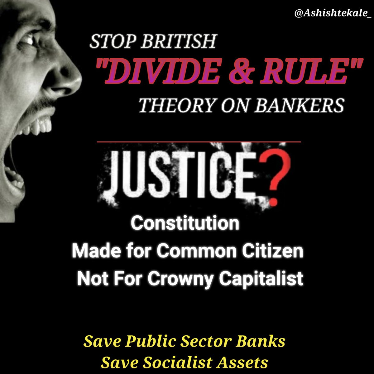AshishTekale_'s tweet photo. GOI is Privatising Profit &amp; Nationalising Loss.

Selling PSBs to Crony Capitalist gravely Compromises India’s Financial Security. 

I Stand in Solidarity with the Bank Employees &amp; Strongly Opposed #PrivatizationGovtScam
𝐈𝐟 𝐘𝐨𝐮 𝐀𝐫𝐞 𝐖𝐢𝐭𝐡 𝐔𝐬,𝐏𝐥𝐞𝐚𝐬𝐞 𝐑𝐞𝐭𝐰𝐞𝐞𝐭 https://t.co/mL6ZTWoyJG