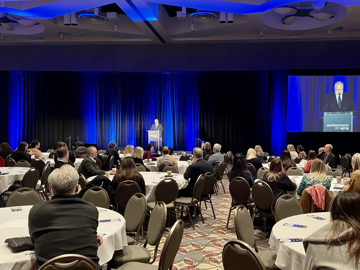 EFAging's tweet photo. Good morning #EFAcon! We are so glad to be welcoming you here in Milwaukee and beginning our day with the #DesigningforLife Keynote by @Aysebirsel! https://t.co/cxBVfovmT1
