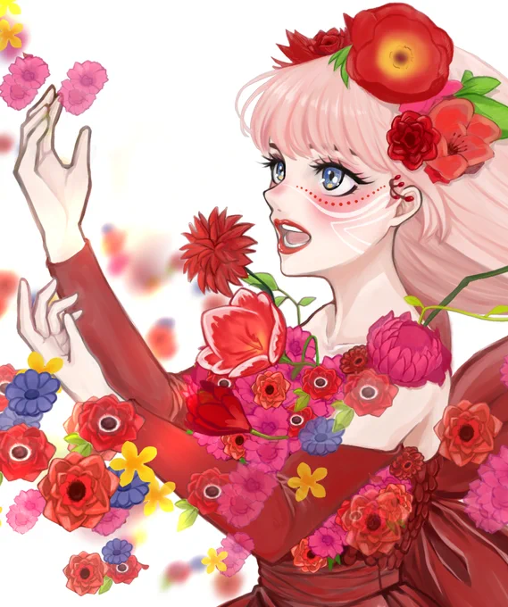 雨葉さんよりArt Trainにお誘いいただきました!お花イラストまとめてみました!