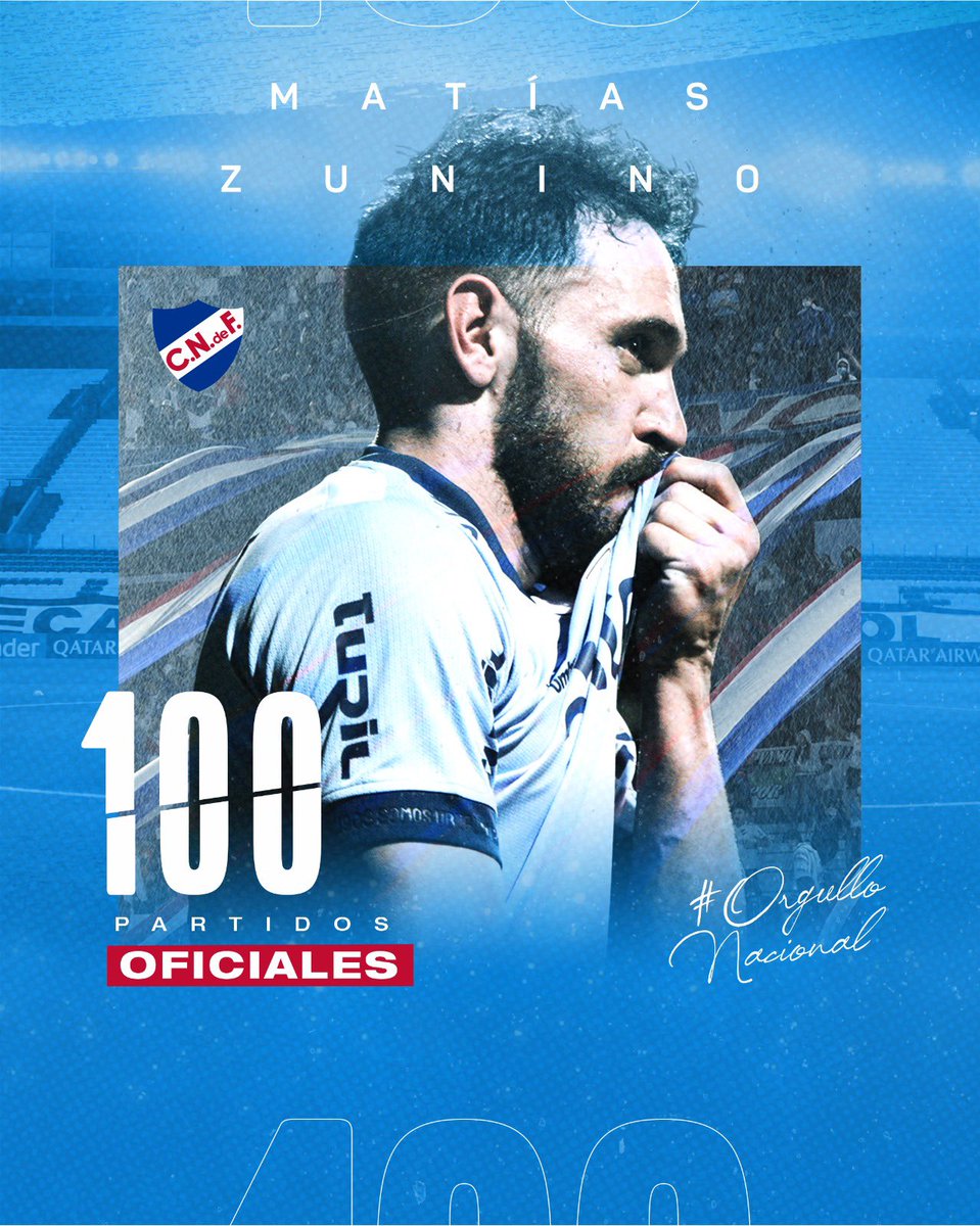 💯 En la noche de ayer, <a href="/MatuZunino/">Matu Zunino</a> alcanzó los 𝟭𝟬𝟬 𝗽𝗮𝗿𝘁𝗶𝗱𝗼𝘀 𝗼𝗳𝗶𝗰𝗶𝗮𝗹𝗲𝘀 con la camiseta del Decano 🙌🏼

¡Felicitaciones, Mati! 1️⃣0️⃣0️⃣

#OrgulloNacional #Zunino100