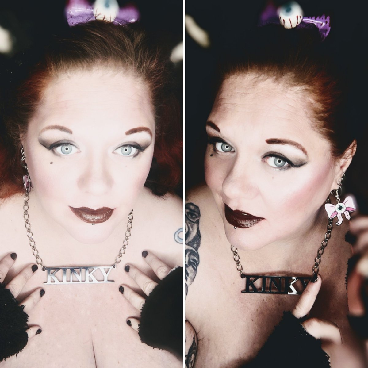 miss_lethal_gem's tweet photo. Good Afternoon you lovely lot, here's a couple of selfies of me wearing necklace & earrings from Quirky Misfits, check out their page for events, updates, accessories and handmade items. #quirkymisfits #altfashion #altmodel #lethalgem Represented by @roguemodelsuk https://t.co/aXeRqRpgjB