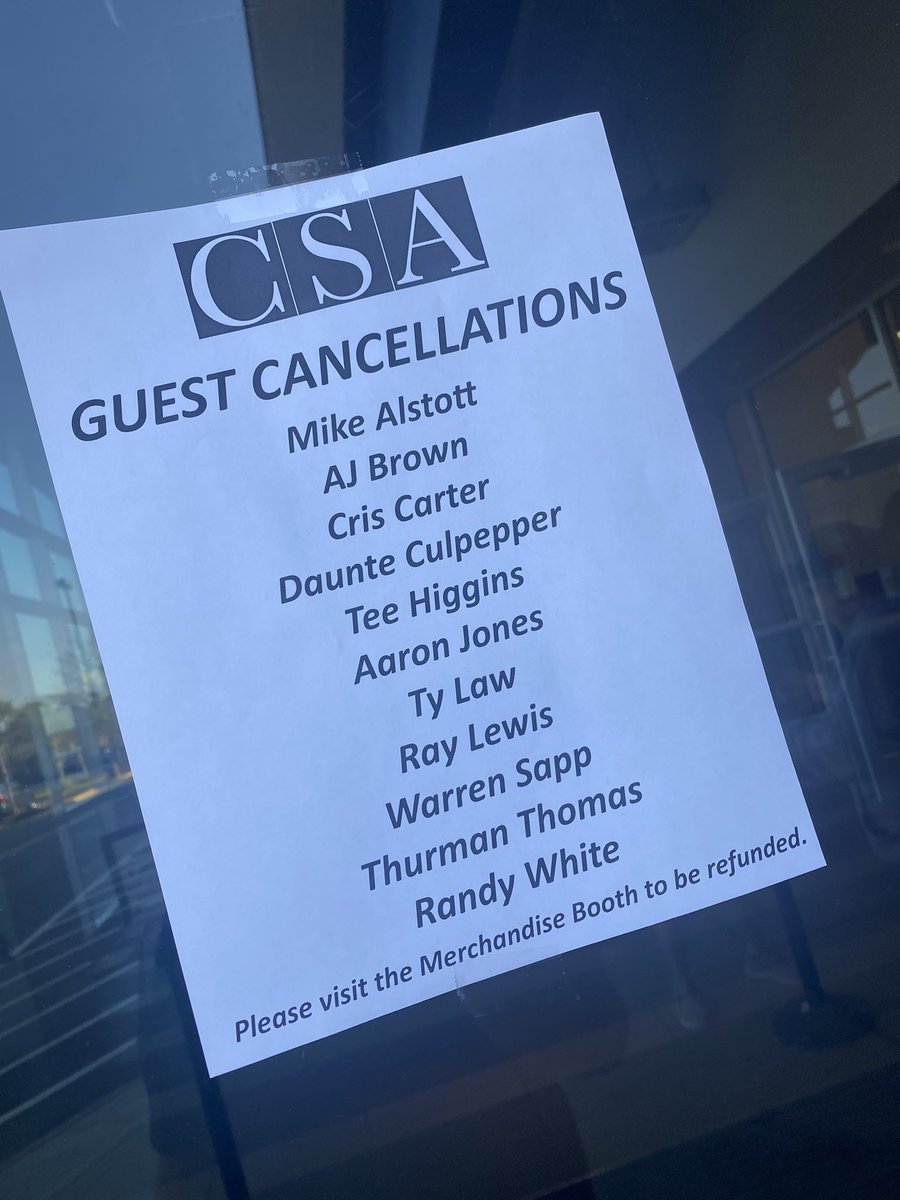 JMcClellandJr's tweet photo. When you drive all the way from Pittsburgh to DC to the @CSASHOWS to get @OfficialTyLaw on a sweet Quips mini just to see he had to canceled…not pleased…but it what it is… https://t.co/bY82569vEf