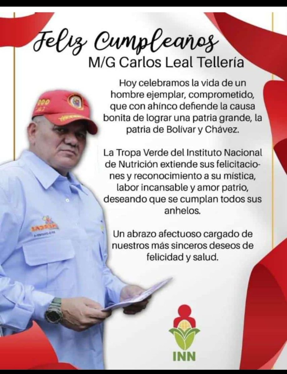 Buen día hoy desde Monagas Extendemos las Felicitaciones a nuestro Ministro @LealTelleria Dios le siga Bendiciendo todo el amor que tiene en pro de la defensa de nuestra Soberanía Alimentaria... Feliz Vuelta al Sol 🌞