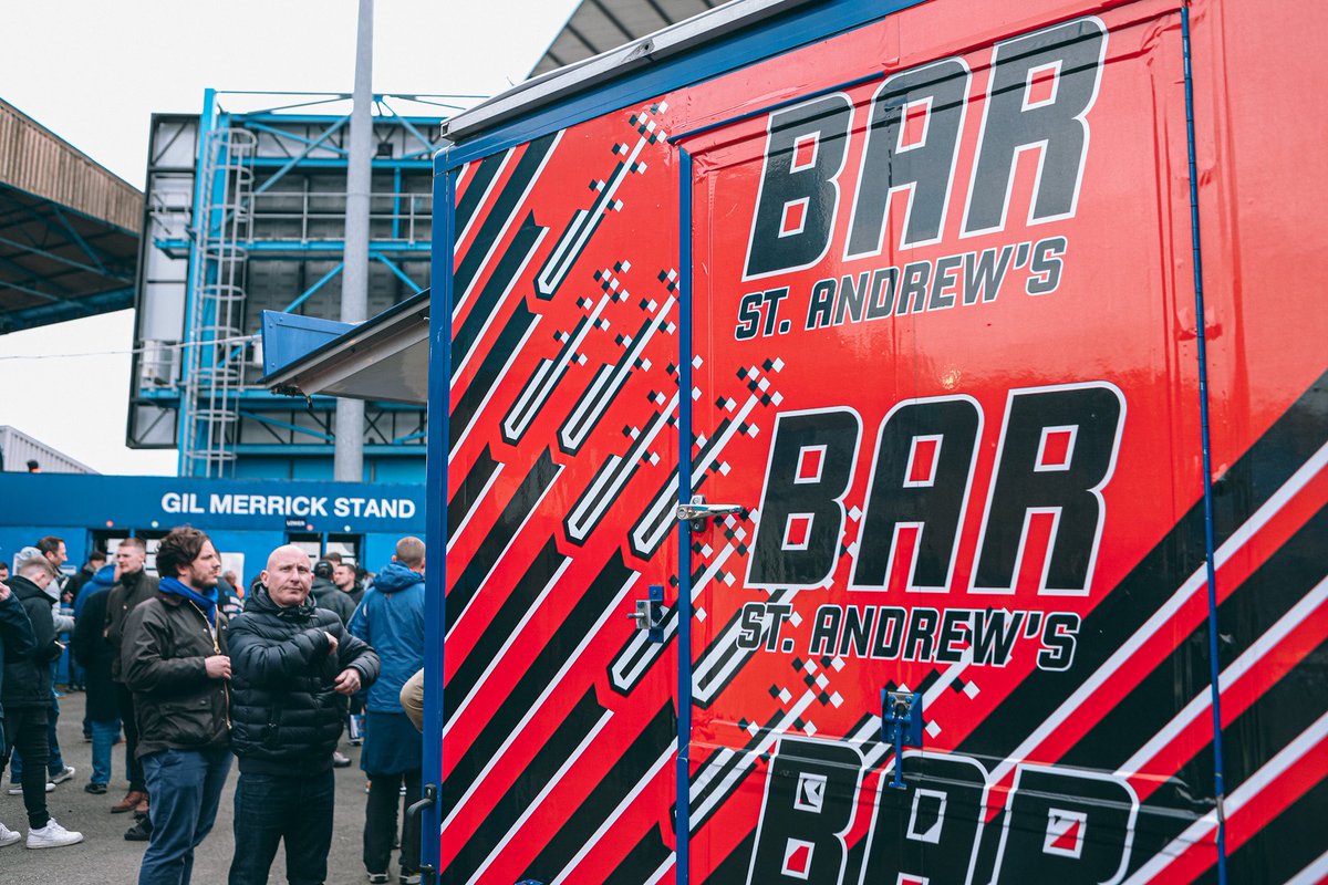 BCFC's tweet photo. A retro feel to our 🆕 outdoor bars! 

St. Andrew’s Bar and The Tilton Taphouse looking 👌 ahead of kick-off. https://t.co/4Wu4omTE0E