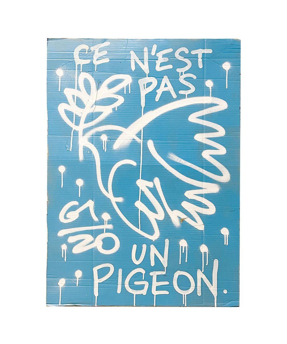 “Freedom / F” by Glod, 100 x 75 cm, Spray on carton - 2020 🕊 #freedom #freestyle #artwork #contemporaryartist #spray #culture #street #art #artist #ArtistOnTwitter #artcollectors #collection