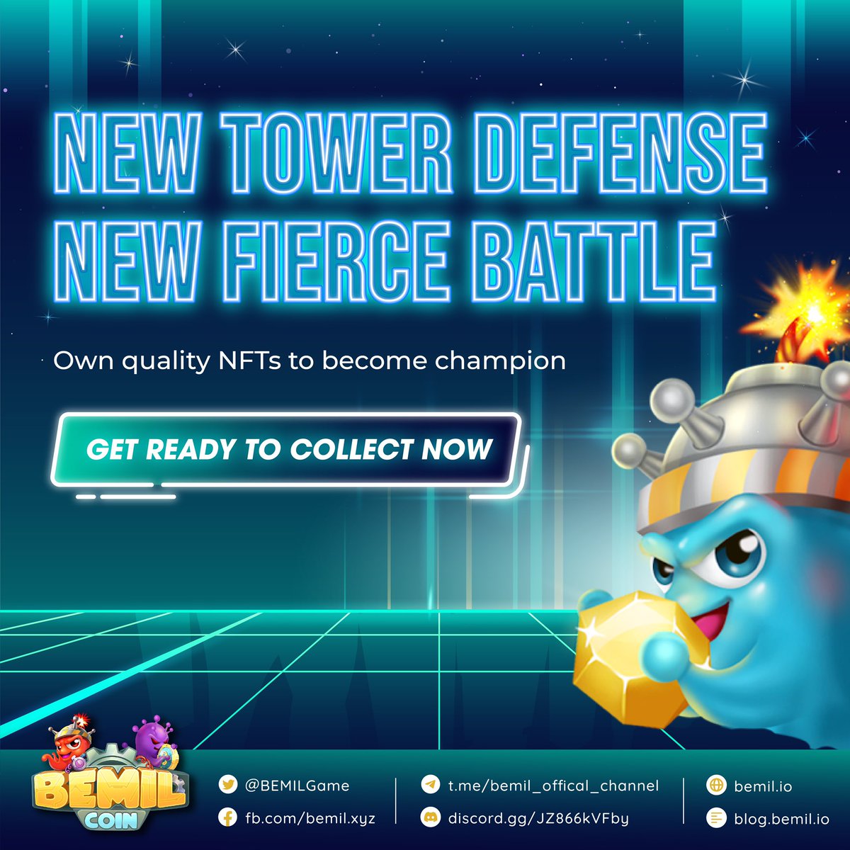 🔥B-Forces - Tower Defense Ver 2 - The new fierce battle 🔥  

Are you ready for the most feiry battles in Bemil?

Have you prepared your NFT avatars and weapons to take on the battles in B forces?
🔑 Different maps with varying harsh combat conditions await your conquest