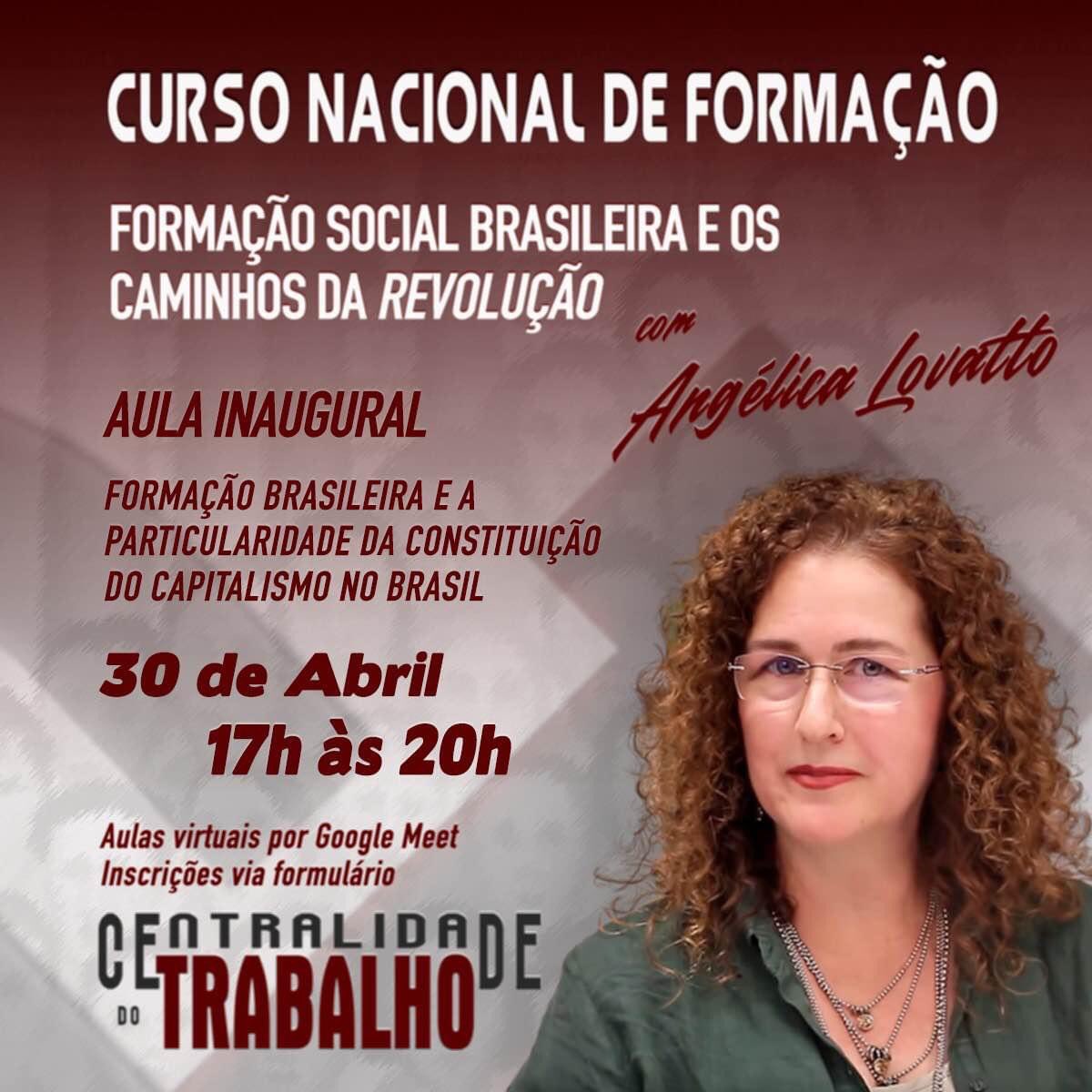QUE TAL ENTENDER QUAL A ORIGEM DA FORMAÇÃO SOCIAL BRASILEIRA?
E, em consequência de tal origem, pensar as exigências táticas e estratégias da revolução brasileira? Darei 16 aulas ao longo de dois anos! 
INSCRIÇÃO: forms.gle/Eupp42acz9SigN…