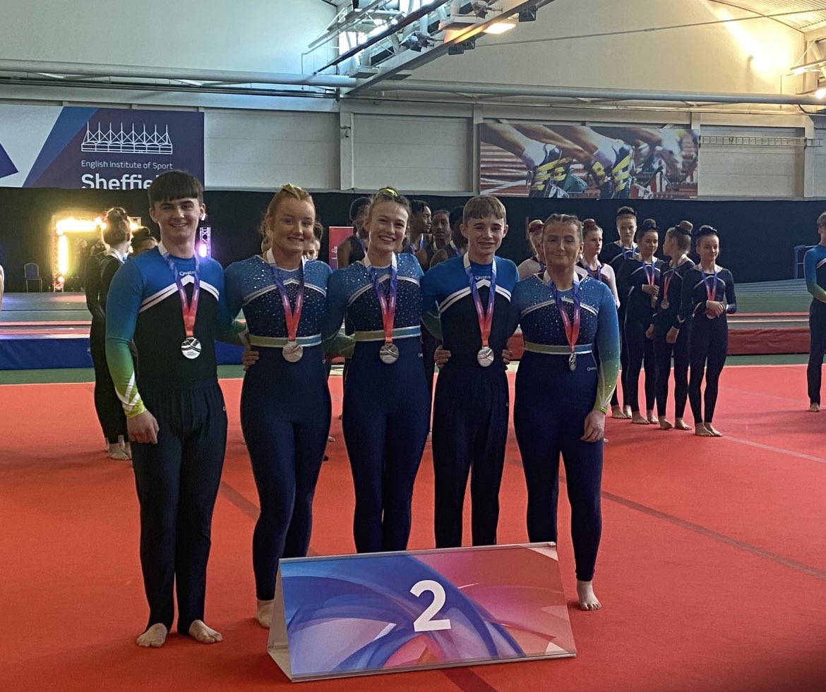 DramaCWCHS's tweet photo. #Secondday #BritishGymnastics #Silvermedalists #MicroTeam #Sheffield @GlantafPEMerch @Ysgol_Glantaf @AGglantafPE #FirstWelshmixedteamtoBritishfinals https://t.co/VuZr0Cmz2A