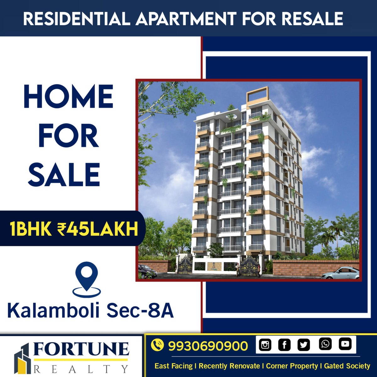 IndFortune's tweet photo. Come , Choose , Invest 
Awaiting you with full safety and security..!!

Residential Apartment For Resale !!
1BHK @45Lakh 

Kamothe NAVI Mumbai
https://t.co/X8tl1HyOXt
https://t.co/skhLl8UxQ2
#realestate #realtor #realestateagent #home #property #forsale #investment #realtorlife https://t.co/kdqt4OT0Mn