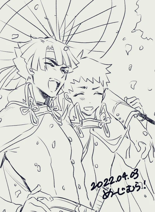 昨日寝る前に意識朦朧で描いたへにゃへにゃのらくがき 