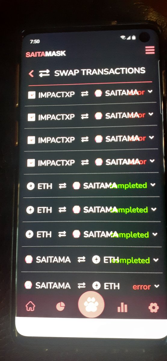 David17363095's tweet photo. Is anyone else having trouble swapping #ImpactXP to #Saitama 
on #Saitamask?

I've tried 4 times since last night and I keep getting "error".
I've lost $400 in gas fees!

I've Uninstalled and reinstalled #Saitamask twice.
I'm at my wits End!!! https://t.co/pn4UcpheMl