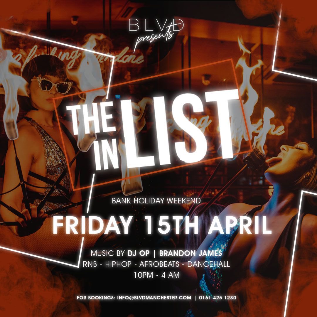 B A N K H O L I D A Y Weekend 

🚀 London to Manchester 

The In List bringing that vibe from down south 

TICKETS ▶️ skiddle.com/e/36052582