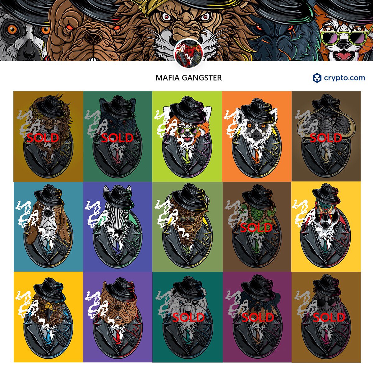 Updated Mafia Gangster Collection on Crypto.com
Limited 1:1
Can anyone be a Mafia?
🔗 crypto.com/nft/collection…

 #cryptocom #CRO ￼#cryptocomnft #nfts #NFTCommunity #nftart $cro #cryptoart #NFTcollectibles #nftcollectors #LoadedLions #CroFam ￼ #FFTB ￼ #MAFIAGANGSTER