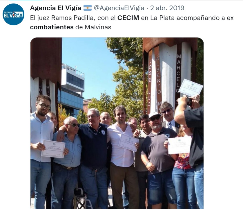Justicia_y_C's tweet photo. Algunos "chapean" con Malvinas mientras arman estructuras paralelas de izquierda como CECIM que pretende llevar a juicio a los veteranos con el cantito "Memoria, Verdad y Justicia". El "entrismo" de siempre. https://t.co/FOTtl72h92