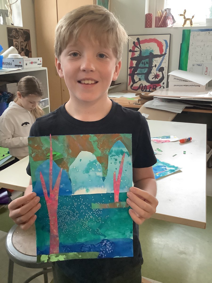 TPE_Hobart's tweet photo. A great start to watercolors inspired by Louis Comfort Tiffany! Fourth Grade Artists can’t wait to show you the finished masterpieces soon! @terraceparkelem @MariemontArts https://t.co/8WiaZfPnvl