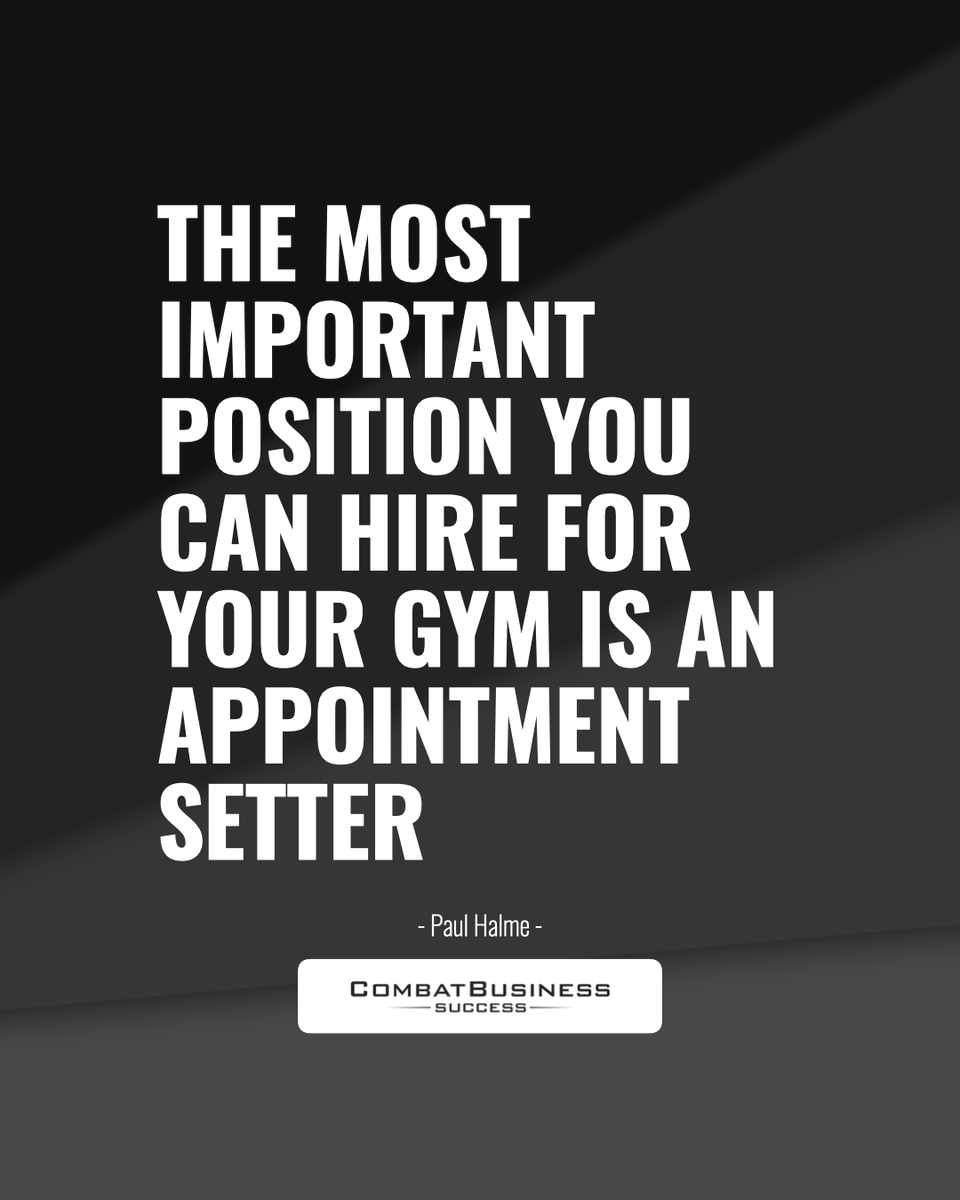 CombatBusiness's tweet photo. Do you have an appointment setter yet?

#BJJ #martialarts #gymowner #martialartsbusiness #BJJcoach #successmindset #themoneyfight #money #wealthbuilding https://t.co/zQE68wODkM