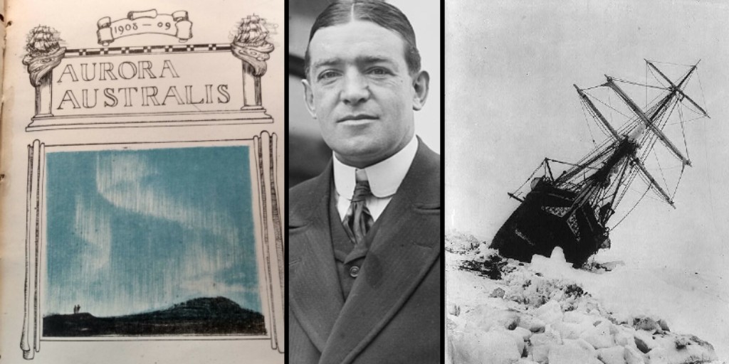 librarycongress's tweet image. Ernest Shackleton led the Endurance voyage to the Antarctic. The ship was recently discovered 107 years after it was trapped by ice &amp;amp; sank.

#DYK a prior, calmer trip of his produced the first book “written, printed, illustrated &amp;amp; bound in the Antarctic&quot;? blogs.loc.gov/loc/2022/03/sh…