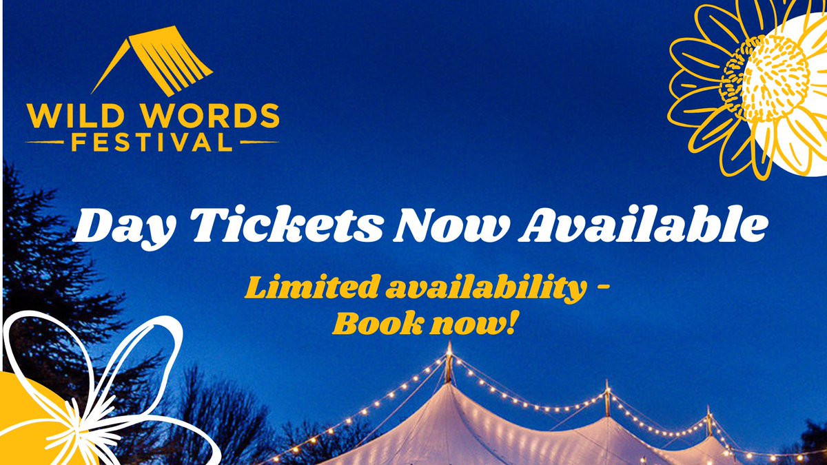 You asked, we made it happen! Day tickets are now available for Wild Words Festival 2022. 

These are a limited release so book now while stocks last:

wildwordsfest.eventbrite.com

See wildwordsfest.com for the full programme!

#festival #gaming #books #scifi #crime #romcom
