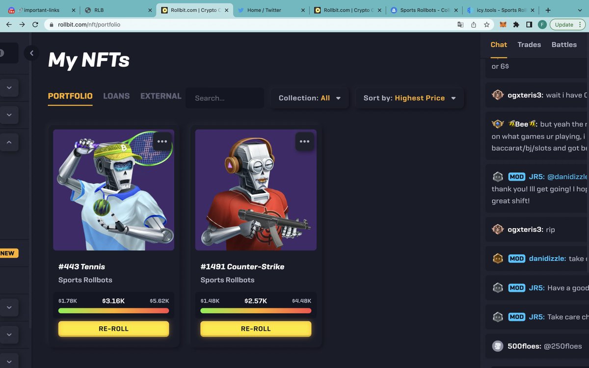 mith_eth's tweet photo. GM Guys, thats my @rollbitcom collection. In reveal i picked one of CounterStrike!!! #nft #rollbitcom #banks @Banks https://t.co/uuseyxEiFH