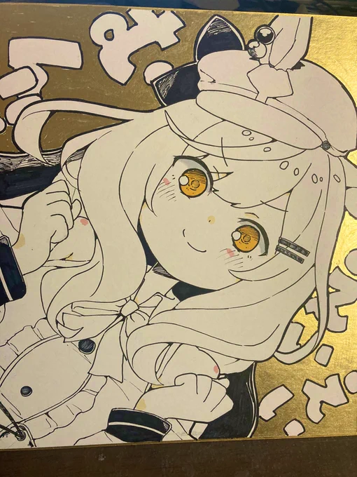 マチカネタンホイザの色紙描きましたーー!!

#ウマ娘 