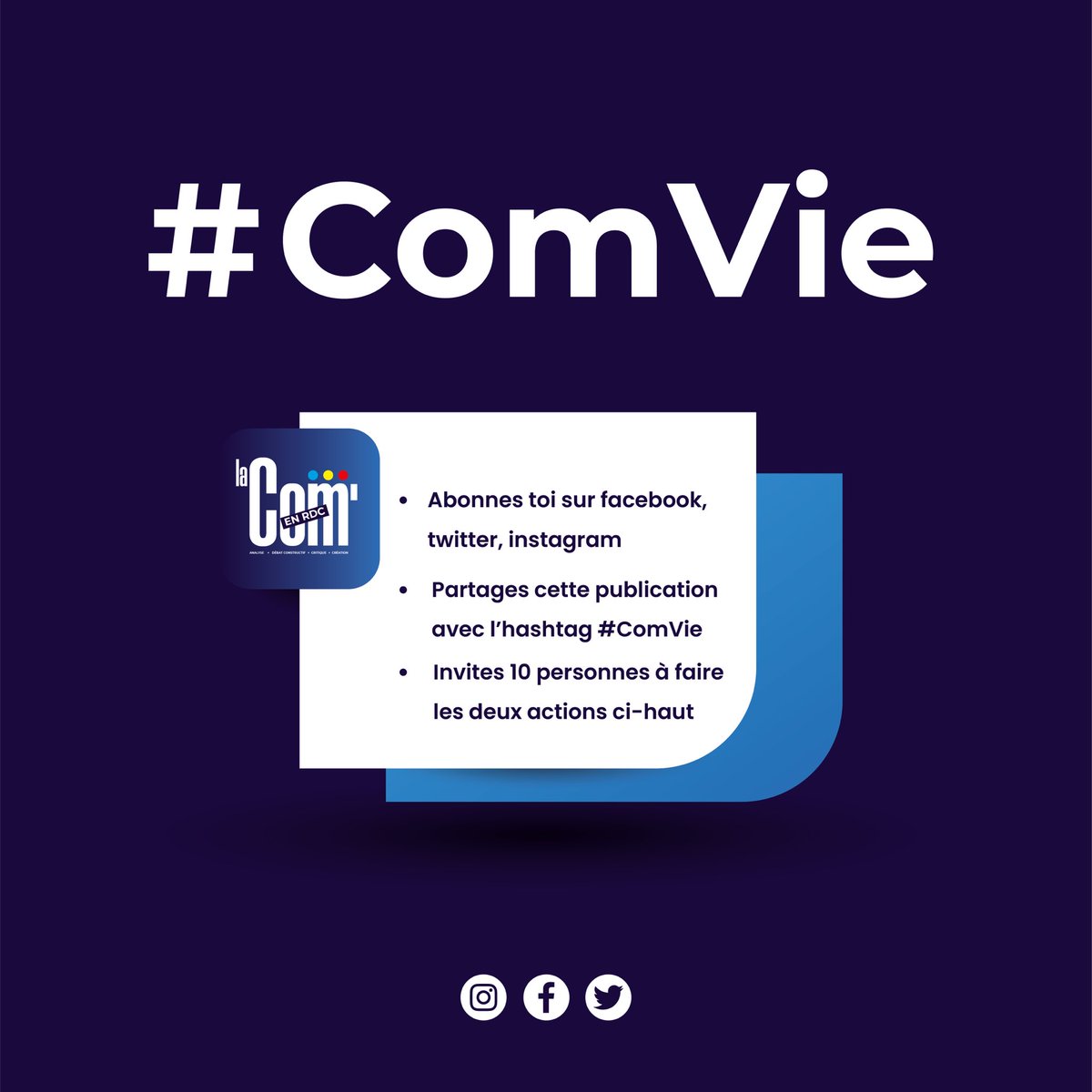 LaComEnRDC's tweet photo. Objectifs 200 abonnés en 24h. On retweet au maximum #ComVie #LaComEnRDC #LCER https://t.co/kgefc11teP
