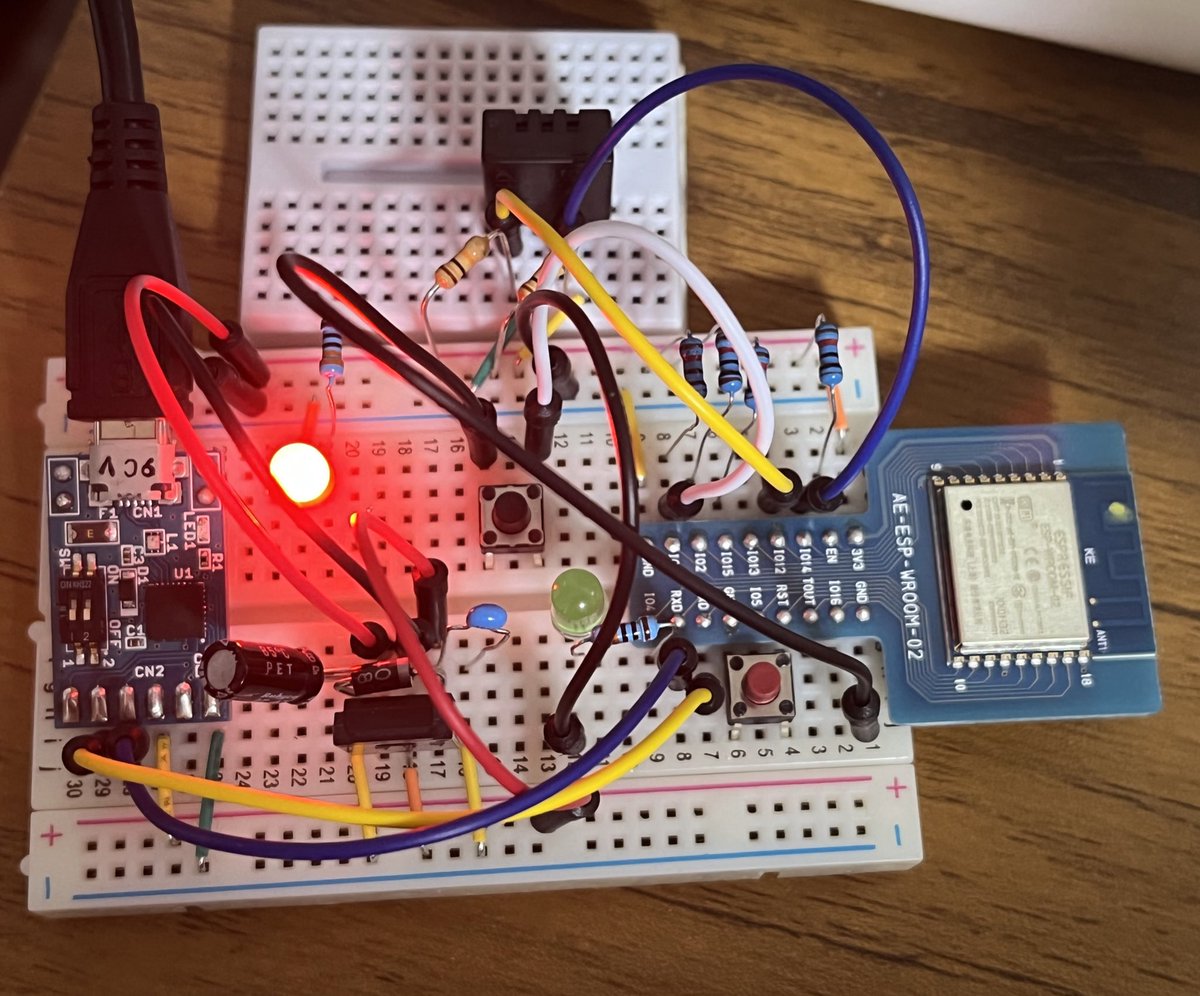 TaachimalKo's tweet photo. #ESP8266 で温湿度センサーの  #DHT20 を使って温湿度測定やってみました🌡

あとはWiFiで測定データとばせるようにしてみます🥳

 #電子工作 https://t.co/DjCNEEtyIK