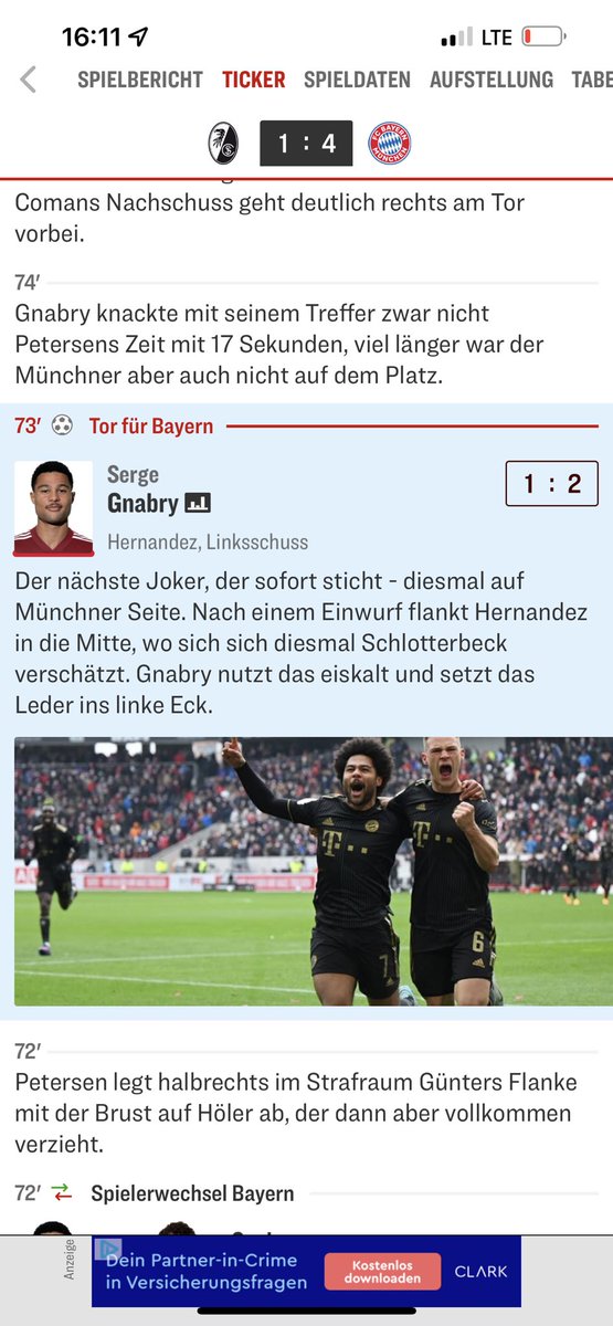BenediktWill's tweet photo. Bei Kicker hat er auch die Vorlage bekommen da schlotterbeck nicht am Ball war https://t.co/rbB4WPwWsB