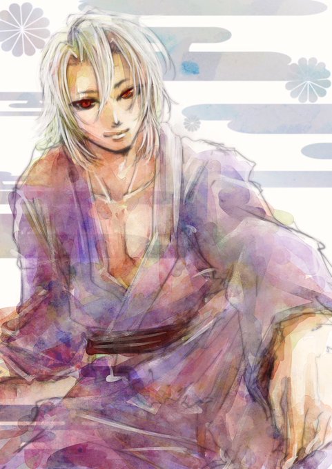 栄海@水滸図2/く8さんがTwitterに投稿した宇髄天元(鬼滅の刃)のイラスト。