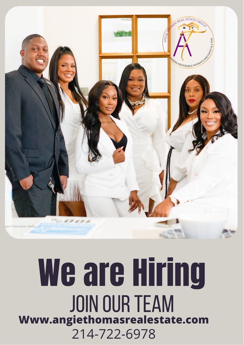 AngieThomasREG's tweet photo. Looking for atop Talent in our DFW office @AngieThomasREG ! https://t.co/ZcfZv7pLBW