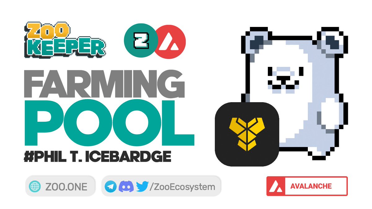 Provide liquidity ($ZOO/$AVAX) on <a href="/pangolindex/">Pangolin (PangoPerps is out!)</a> starting NOW

🌐 app.pangolin.exchange/#/add/0x1B88D7…

🔺 How to bridge your $ZOO to the #AVALANCHE network 👉 blog.zoo.one/9b8e6f60ed9c

⏳ Farming $ZOO tokens starts April 13th on ZooKeeper.finance/zoo