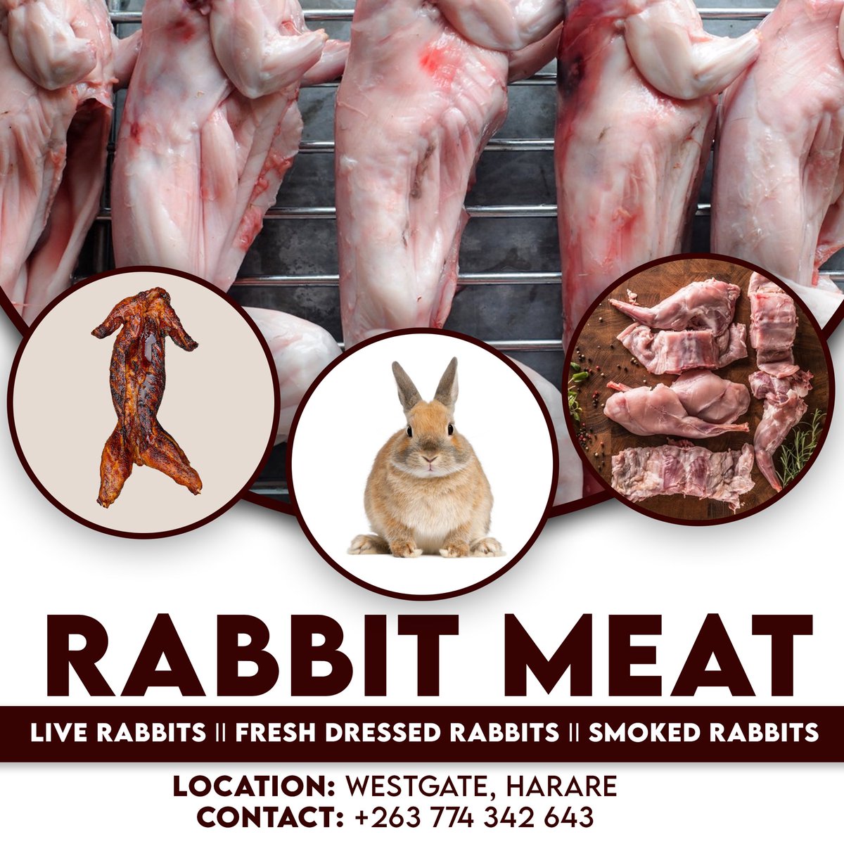Rabbit meat for sale @ $7 per rabbit , Call/App 0774342643 or simply click the link below
wa.me/263774342643
Location: Westgate, Harare. #redmarketsunday <a href="/iMisred/">MISRED</a> <a href="/redmarketsunday/">Red Market Sunday</a>