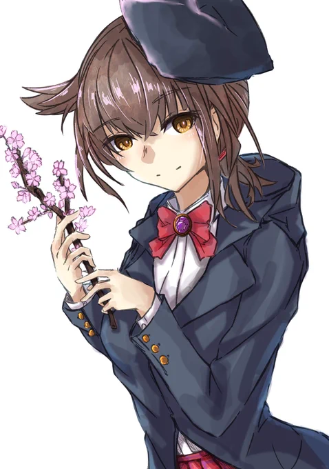 「花束の代わりに」
#初月進水日 
#艦これ版深夜の真剣お絵描き60分一本勝負
#艦これ版真剣お絵描き60分一本勝負_20220403 