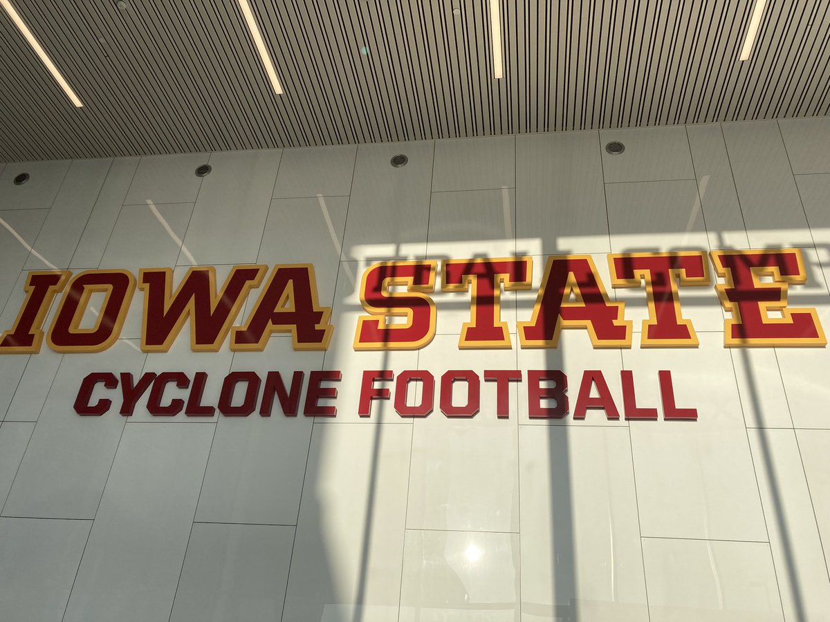 BigMTG50's tweet photo. Second stop was at Iowa State University @CycloneFB . They have a Outstanding Facility. Thank you @NatashaMNovak and @CoachXQuig https://t.co/fci29erNYV