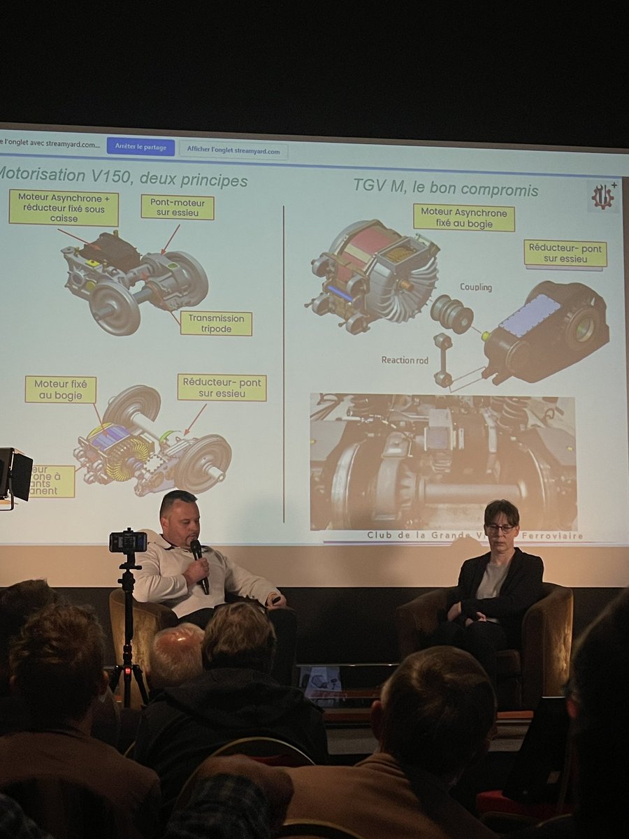 CIFbyCGVF's tweet photo. Si le #TGVM n’adopte pas la motorisation synchrone à aimants permanents de la rame #V150, il calque néanmoins sa motorisation sur l’efficacité et la maîtrise de l’actuelle chaîne asynchrone en l’adaptant au bogie, ce qui permet de s’affranchir de la transmission par tripode. https://t.co/ZSkD0XjNpv