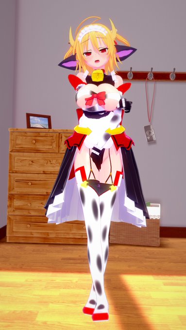 @funforce1 さんに衣装をいただいたのでペタリ、実にかわいい… 