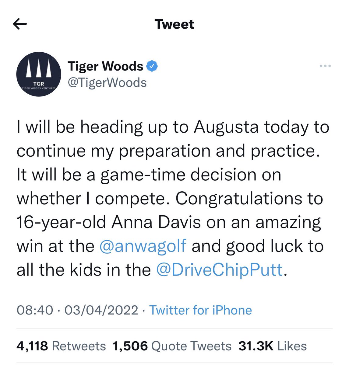 Lee Westwood tweet media